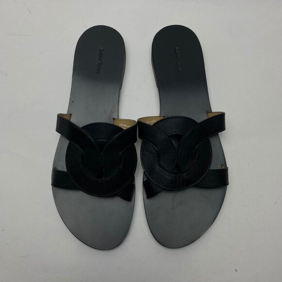 & OTHER STORIES Leather Knot Detail Sandals in Black Size 7 - Picture 2 of 7